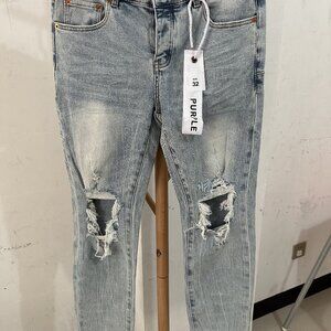 Men's new style anti-wear distressed slim-fit casual jeans